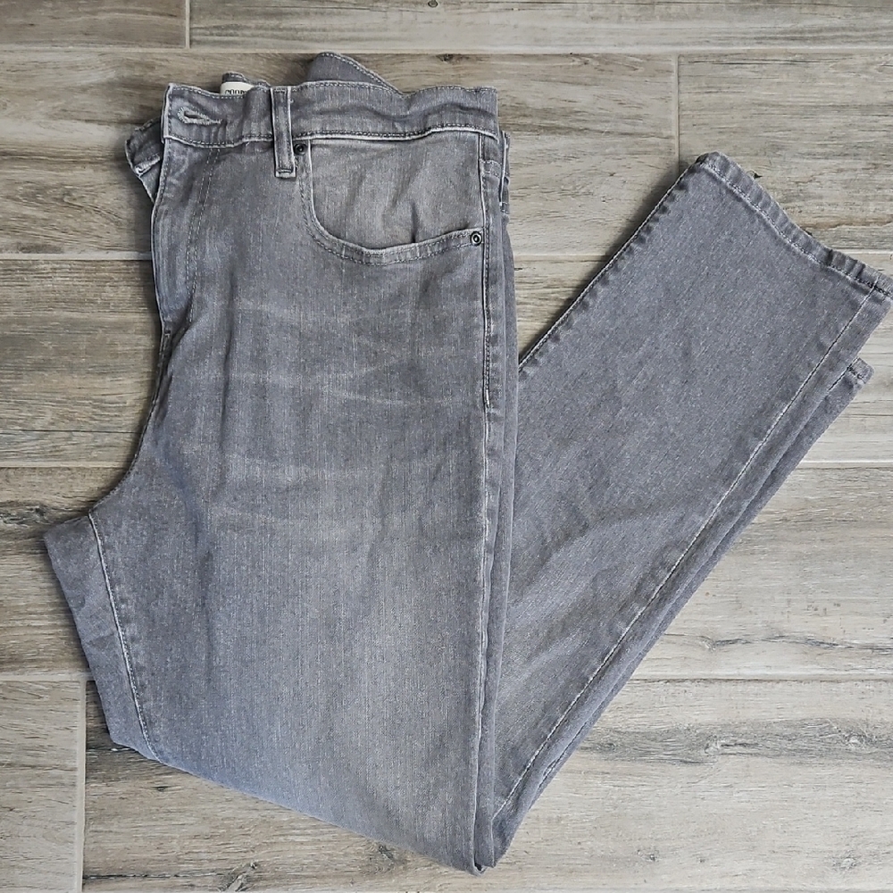 Goodthreads Men's Washed Gray Straight Jeans